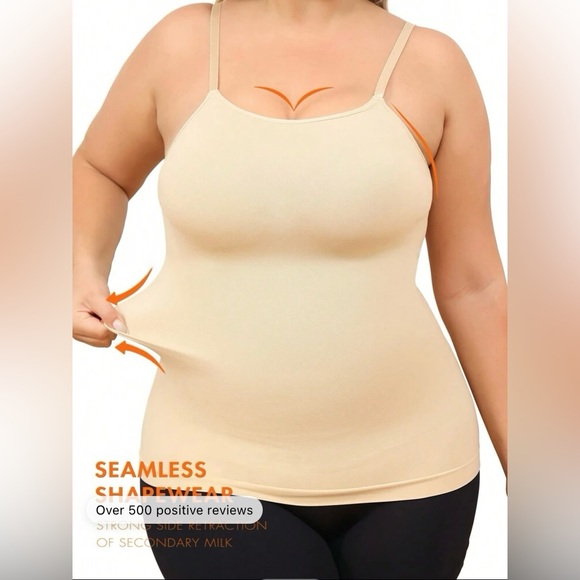 NWOT Beige/nude seamless shapewear tank size 1XL - Picture 5 of 5